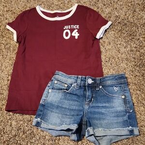 Justice Jean Shorts Outfit
